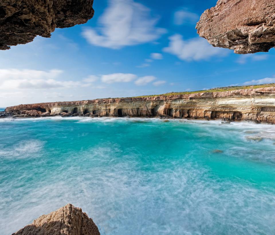 country overview sea caves cape greco